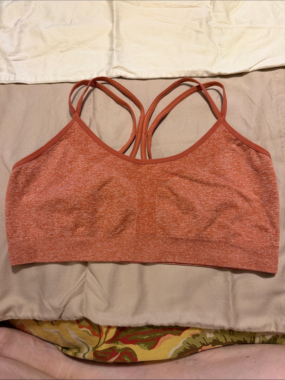 Xersion Rust Heather Double-Strap Seamless Sports Bra